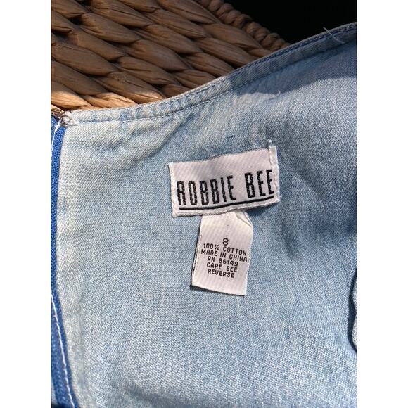 90s Denim Romper Dress - Picture 6 of 7